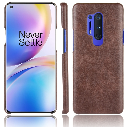 

For OnePlus 8 Pro Shockproof Litchi Texture PC + PU Case(Brown)