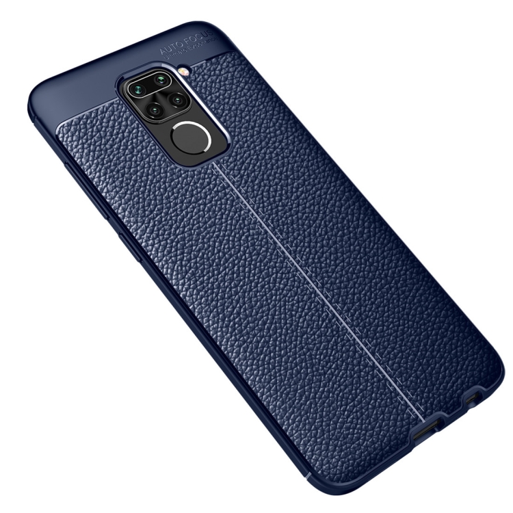 

For Xiaomi Redmi Note9 Litchi Texture TPU Shockproof Case(Navy Blue)