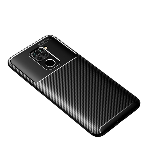 

For Xiaomi Redmi Note9 Carbon Fiber Texture Shockproof TPU Case(Black)