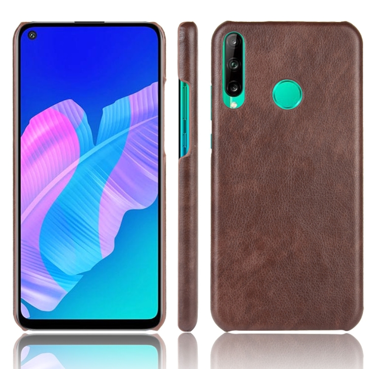 

For Huawei P40 lite E/Y7p Shockproof Litchi Texture PC + PU Case(Brown)
