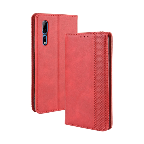 

For ZTE Axon 10 Pro/Axon 10 Pro 5G/A2020 Pro Magnetic Buckle Retro Crazy Horse Texture Horizontal Flip Leather Case , with Holder & Card Slots & Photo Frame(Red)