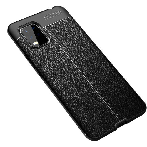 

For Xiaomi 10 Lite Litchi Texture TPU Shockproof Case(Black)