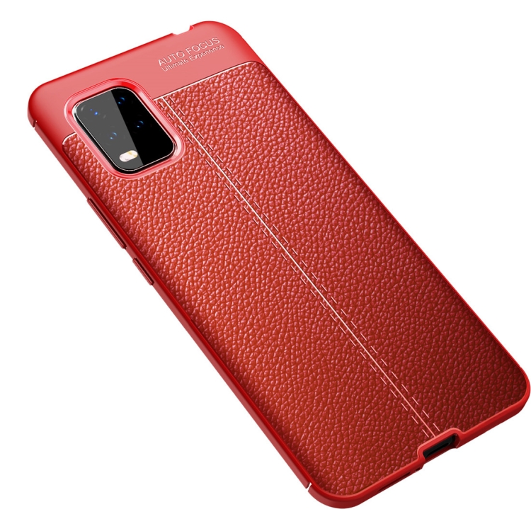 

For Xiaomi 10 Lite Litchi Texture TPU Shockproof Case(Red)