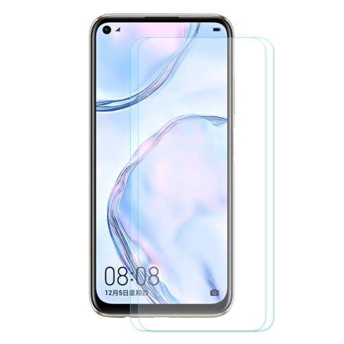 

For Huawei Nova 6 SE/P40 Lite 2 PCS ENKAY Hat-prince 0.26mm 9H 2.5D Curved Edge Tempered Glass Film