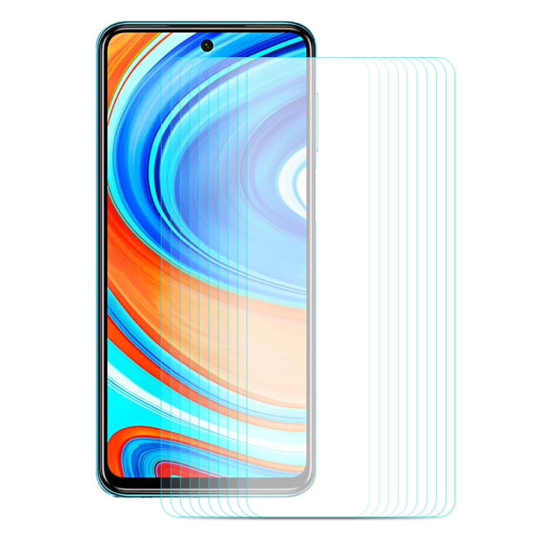 

For Xiaomi Redmi Note 9 10 PCS ENKAY Hat-Prince 0.26mm 9H 2.5D Curved Edge Tempered Glass Film