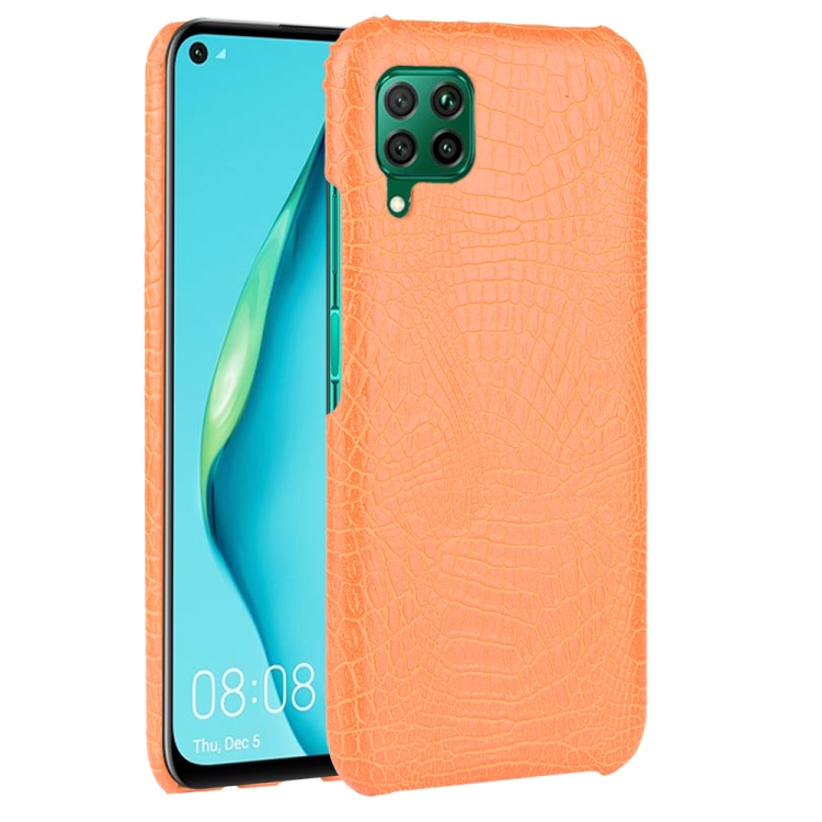 

For Huawei P40 lite/Nova7i/Nova6 SE Shockproof Crocodile Texture PC + PU Case(Orange)