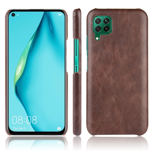 

For Huawei P40 lite/Nova7i/Nova6 SE Shockproof Litchi Texture PC + PU Case(Brown)