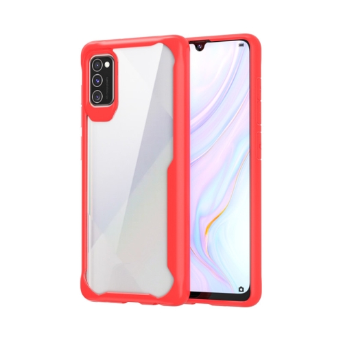 

For Google Pixel 4A Transparent PC + TPU Full Coverage Shockproof Protective Case(Red)