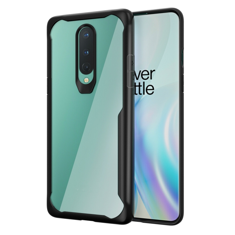 

For OnePlus 8 Transparent PC + TPU Full Coverage Shockproof Protective Case(Black)
