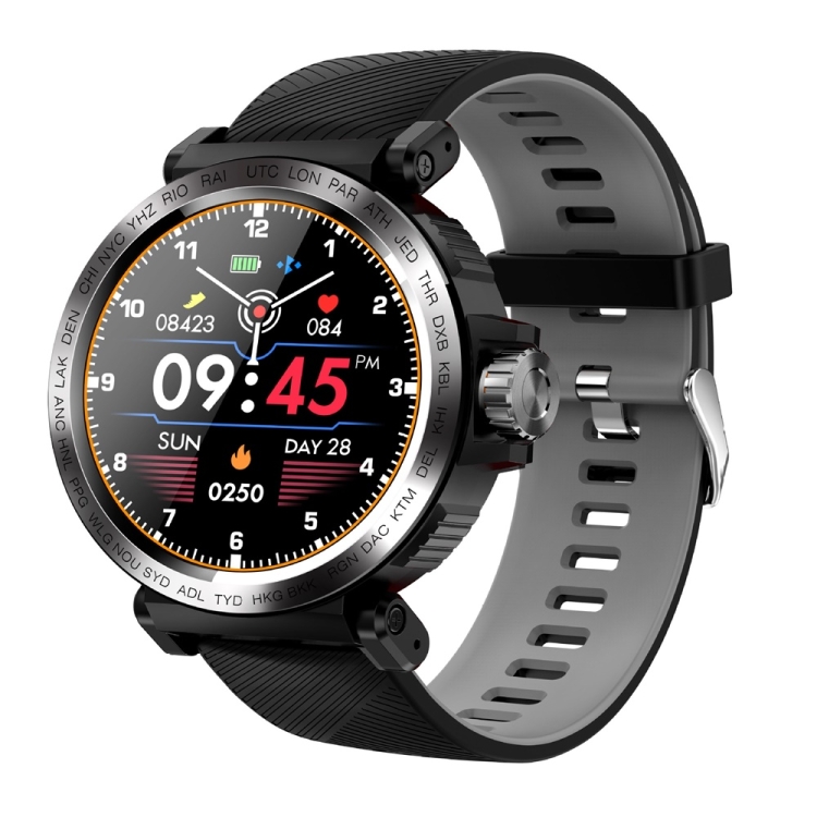 

S18 1.28 inch Color Screen Smart Watch IP68 Waterproof,Support Call Reminder /Heart Rate Monitoring/Sleep Monitoring/Blood Pressure Monitoring/Sedentary Reminder(Gray)