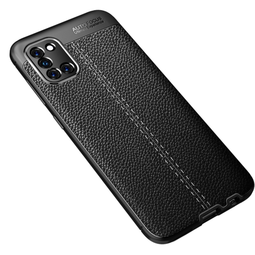 

For Galaxy A31 Litchi Texture TPU Shockproof Case(Black)