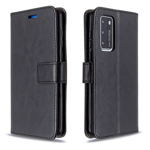 

For Huawei P40 Crazy Horse Texture Horizontal Flip Leather Case with Holder & Card Slots & Wallet & Photo Frame(Black)