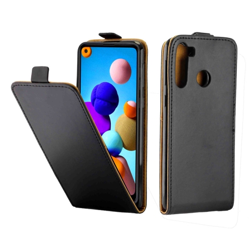 

For Galaxy A21 Business Style Vertical Flip TPU Leather Case with Card Slot(Black)