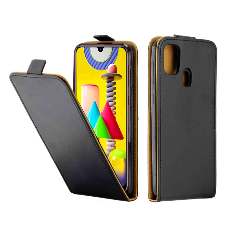 

For Galaxy M31 Business Style Vertical Flip TPU Leather Case with Card Slot(Black)