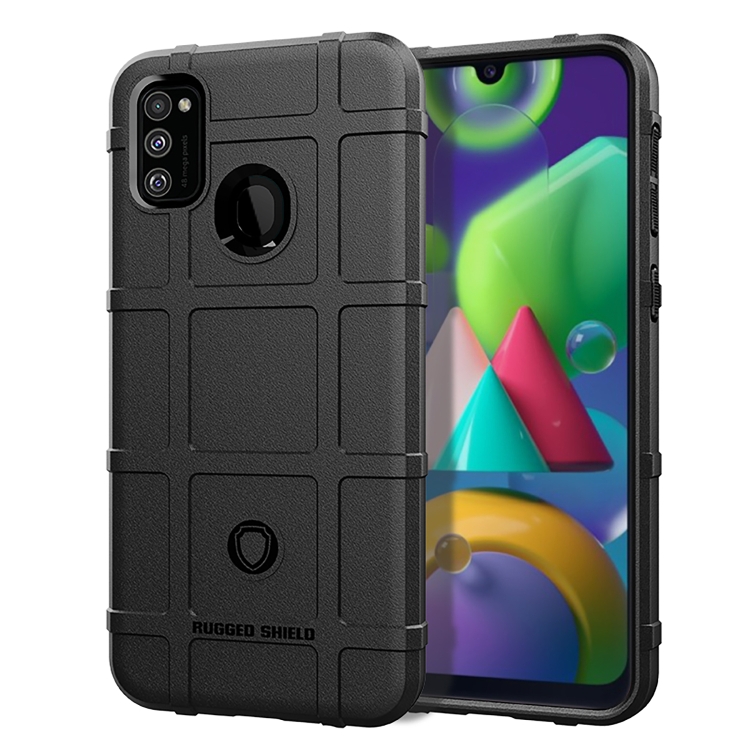 

For Galaxy M21 Full Coverage Shockproof TPU Case(Black)