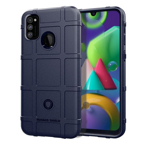 

For Galaxy M21 Full Coverage Shockproof TPU Case(Blue)