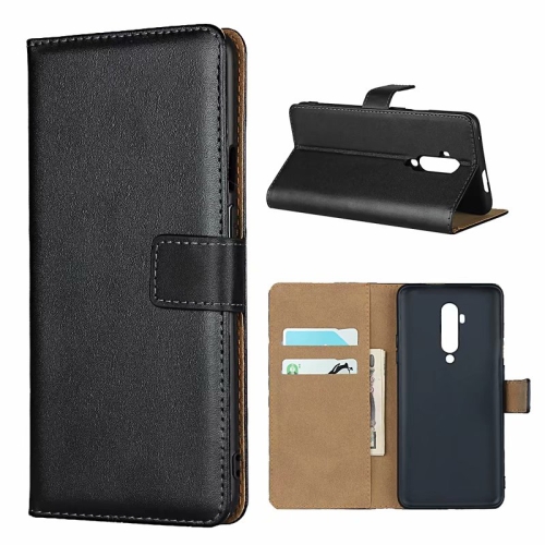 

For OnePlus 7T Pro Leather Horizontal Flip Holster With Magnetic Clasp and Bracket and Card Slot and Wallet(Black)
