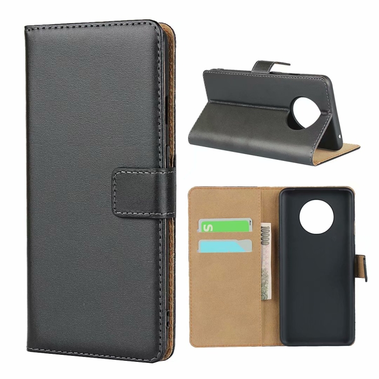 

For OnePlus 7T Leather Horizontal Flip Holster With Magnetic Clasp and Bracket and Card Slot and Wallet(Black)