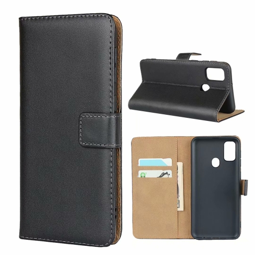 

For Galaxy M30S Leather Horizontal Flip Holster With Magnetic Clasp and Bracket and Card Slot and Wallet(Black)