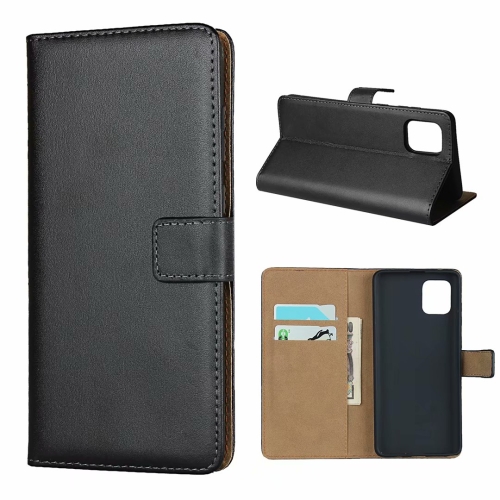 

For Galaxy M60S/A81/Note 10 Lite Leather Horizontal Flip Holster With Magnetic Clasp and Bracket and Card Slot and Wallet(Black)