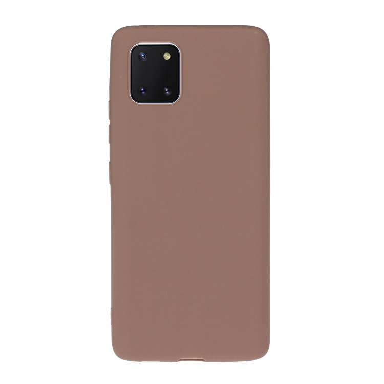 

For Galaxy M60S/A81/note 10 Lite Solid Color Frosted TPU Phone Case(Khaki)