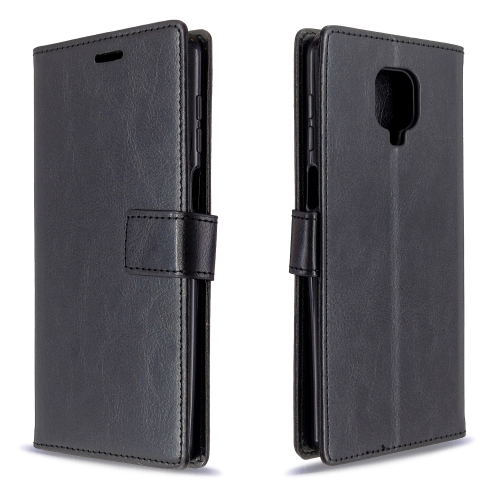 

For Xiaomi Redmi Note9 Pro/Redmi Note 9s Crazy Horse Texture Horizontal Flip Leather Case with Holder & Card Slots & Wallet & Photo Frame(Black)