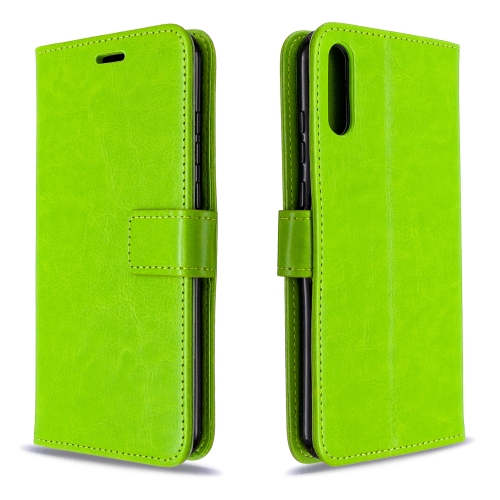 

For Huawei Enjoy 10E Crazy Horse Texture Horizontal Flip Leather Case with Holder & Card Slots & Wallet & Photo Frame(Greed)