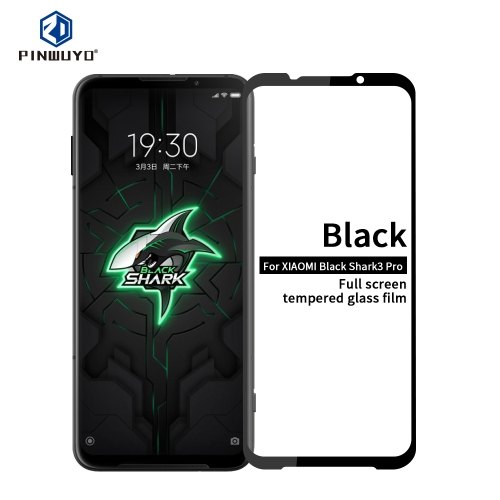 

For Xiaomi Black shark3 pro PINWUYO 9H 2.5D Full Screen Tempered Glass Film(Black)