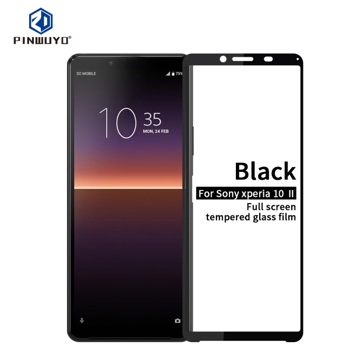 

For SONY xperia10 Ⅱ PINWUYO 9H 2.5D Full Screen Tempered Glass Film(Black)