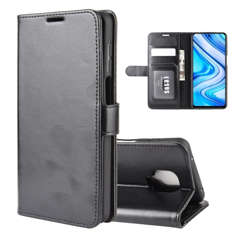 

For Xiaomi Redmi Note 9 Pro / Note 9S / Note 9 Pro Max R64 Texture Single Horizontal Flip Leather Case with Holder & Card Slots & Wallet & Photo Frame(Black)