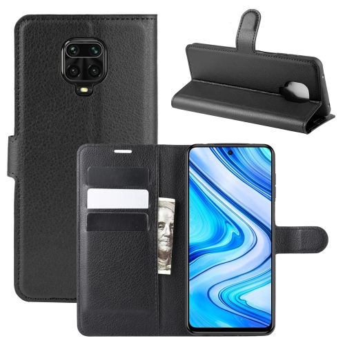 

For Xiaomi Redmi Note 9 Pro/Note 9S/Note 9 Pro Max Litchi Texture Horizontal Flip Protective Case with Holder & Card Slots & Wallet(Black)