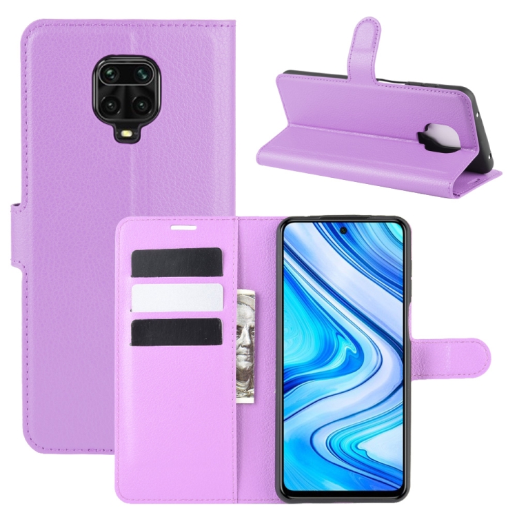 

For Xiaomi Redmi Note 9 Pro/Note 9S/Note 9 Pro Max Litchi Texture Horizontal Flip Protective Case with Holder & Card Slots & Wallet(Purple)