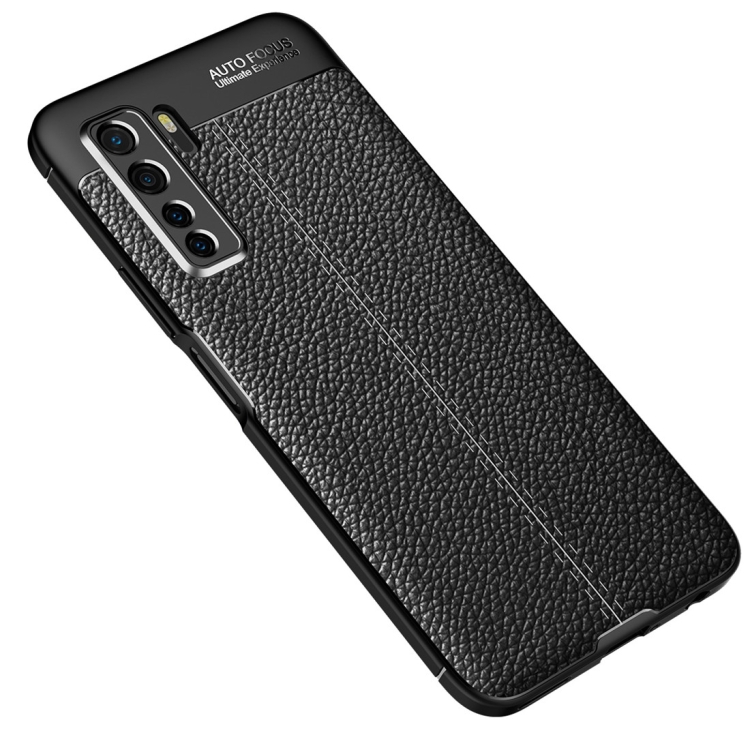 

For Huawei Nova 7 SE Litchi Texture TPU Shockproof Case(Black)