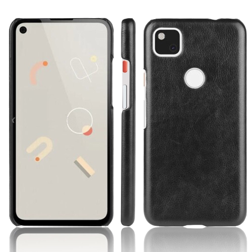 

For Google Pixel 4a Shockproof Litchi Texture PC + PU Case(Black)