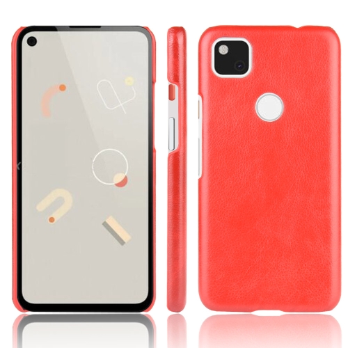 

For Google Pixel 4a Shockproof Litchi Texture PC + PU Case(Red)