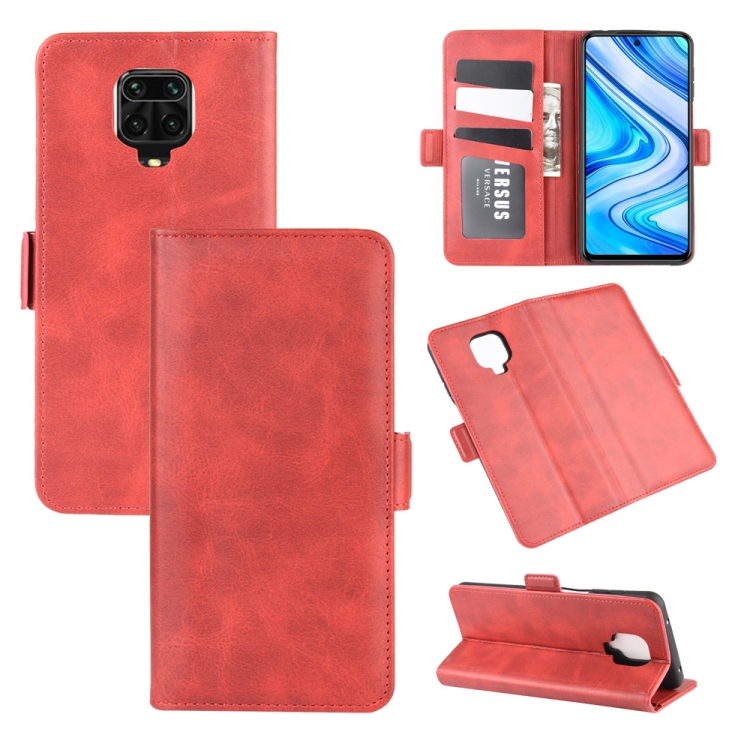 

For Xiaomi Redmi Note 9 Pro Dual-side Magnetic Buckle Horizontal Flip Leather Case with Holder & Card Slots & Wallet(Red)