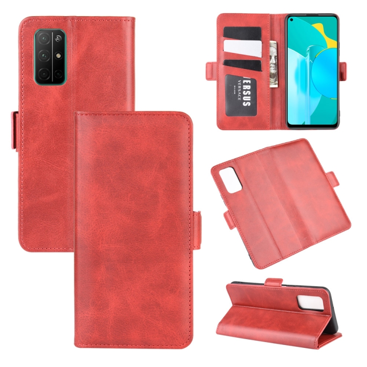 

For Huawei Honor 30S Dual-side Magnetic Buckle Horizontal Flip Leather Case with Holder & Card Slots & Wallet(Red)