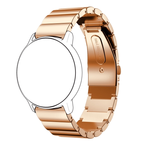 

22mm For Huawei Watch GT2e GT2 46mm A Flat Buckle Stainless Steel Strap(Rose Gold)