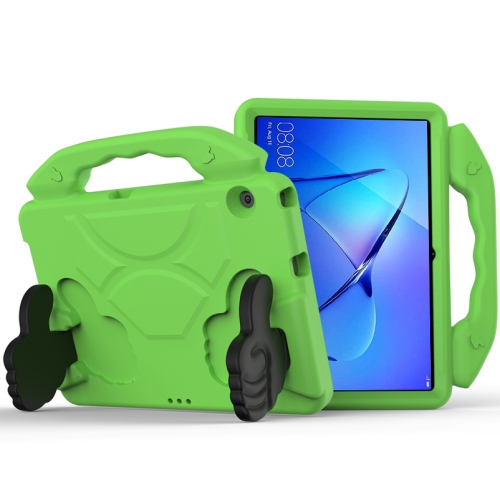 

For Huawei MediaPad T3 10.1 inch EVA Children Falling Proof Flat Protective Shell With Thumb Bracket(Green)