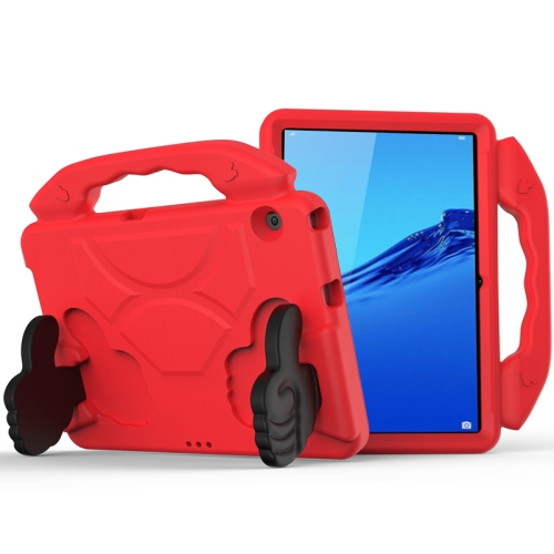 

For Huawei MediaPad M5 10.8 inch EVA Children Falling Proof Flat Protective Shell With Thumb Bracket(Red)