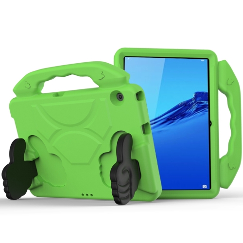 

For Huawei MediaPad M5 10.8 inch EVA Children Falling Proof Flat Protective Shell With Thumb Bracket(Green)