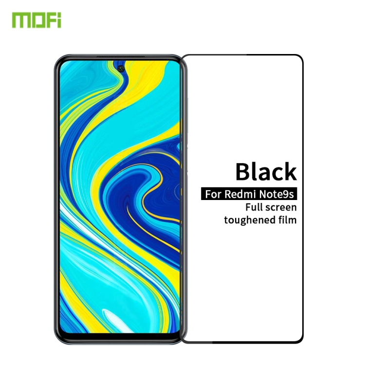 

For Xiaomi Redmi Note 9S MOFI 9H 2.5D Full Screen Tempered Glass Film(Black)