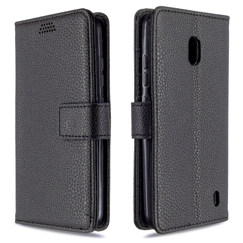 

For Nokia 2.2 Litchi Texture Horizontal Flip Leather Case with Holder & Card Slots & Wallet & Photo Frame(Black)