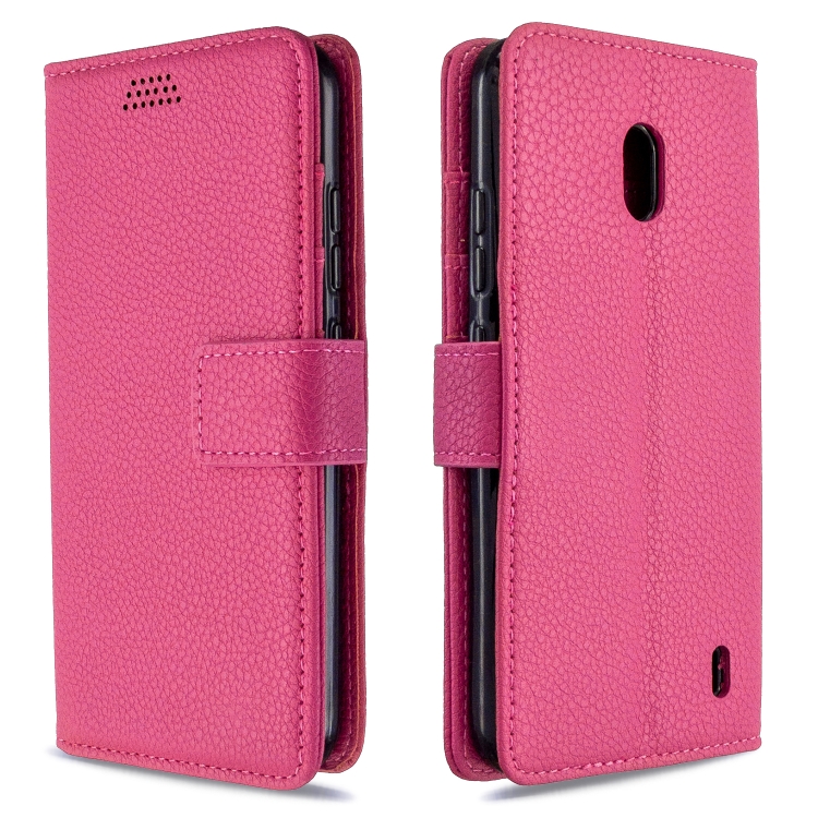 

For Nokia 2.2 Litchi Texture Horizontal Flip Leather Case with Holder & Card Slots & Wallet & Photo Frame(Rose)