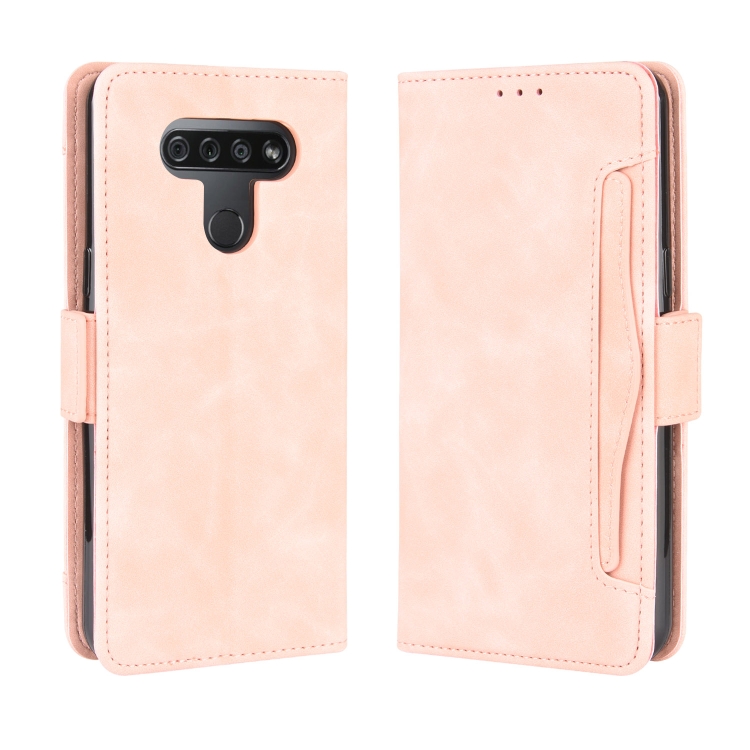 

For LG K51 Wallet Style Skin Feel Calf Pattern Leather Case ，with Separate Card Slot(Pink)