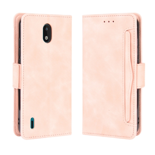 

For Nokia 1.3 Wallet Style Skin Feel Calf Pattern Leather Case ，with Separate Card Slot(Pink)