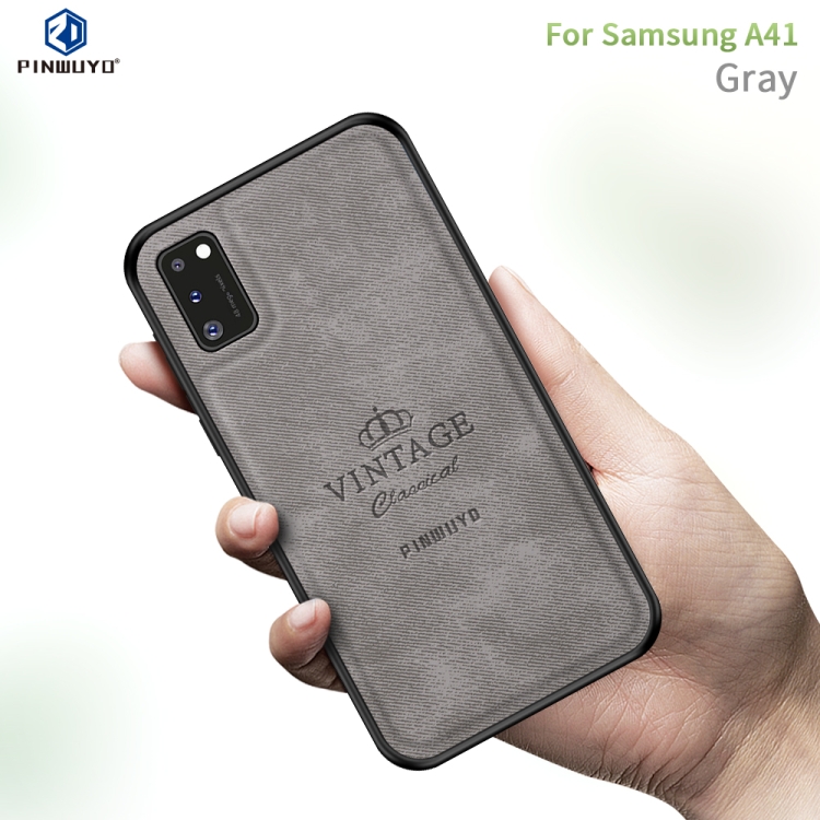 

For Galaxy A41 PINWUYO Zun Series PC + TPU + Skin Waterproof And Anti-fall All-inclusive Protective Shell(Gray)