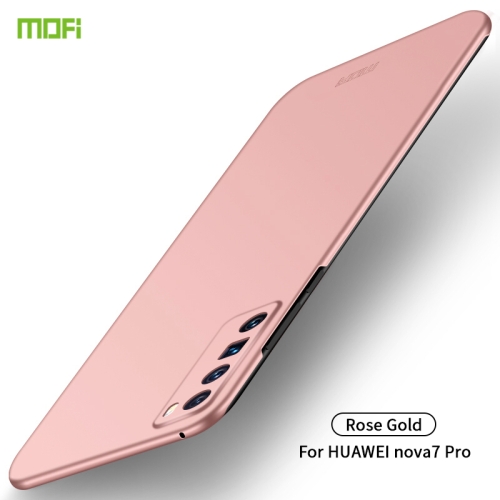 

For Huawei Nova 7 Pro MOFI Frosted PC Ultra-thin Hard C(Rose gold)