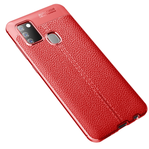 

For Galaxy A21s Litchi Texture TPU Shockproof Case(Red)
