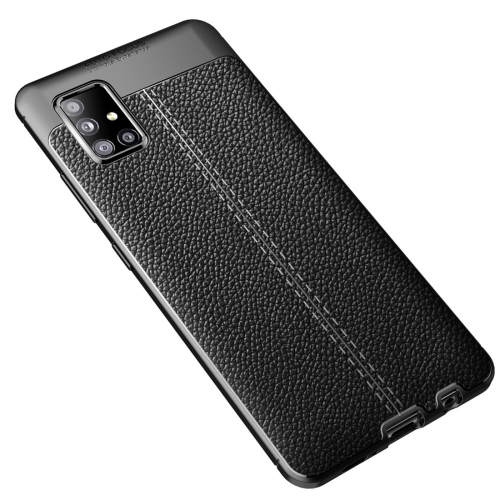 

For Galaxy A51 5G Litchi Texture TPU Shockproof Case(Black)